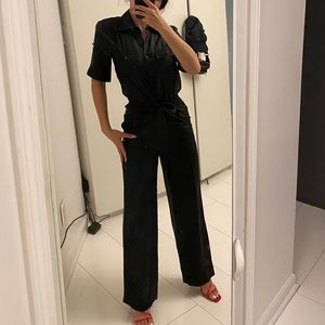 SILKY BLACK JUMPSUIT